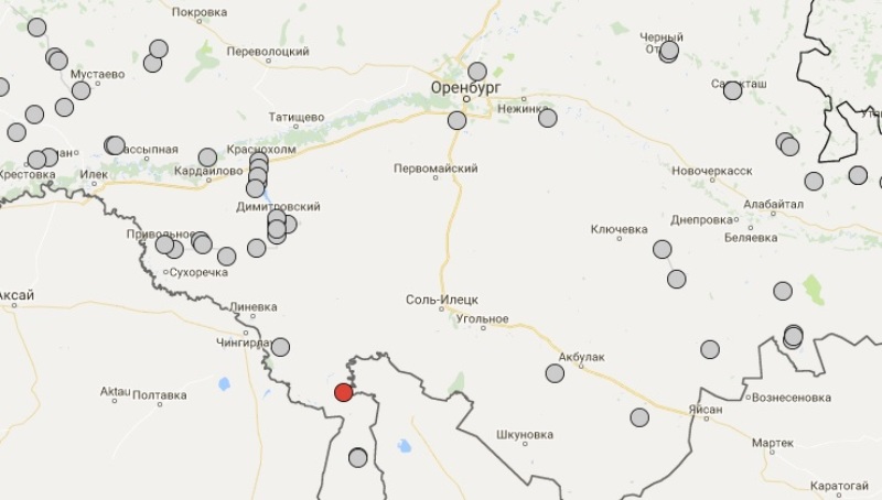 Соль илецк карта со спутника