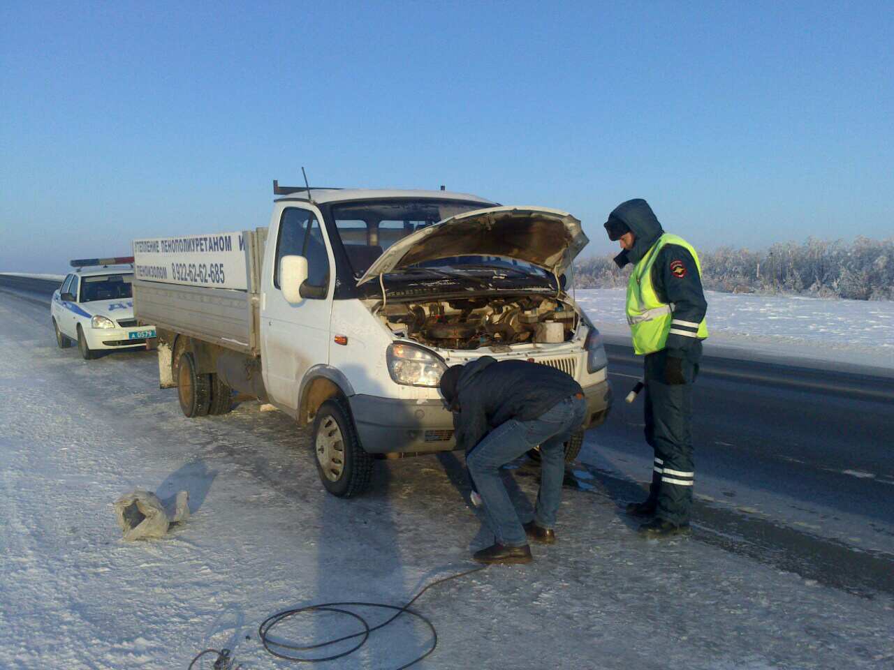 Сломалась газель на трассе