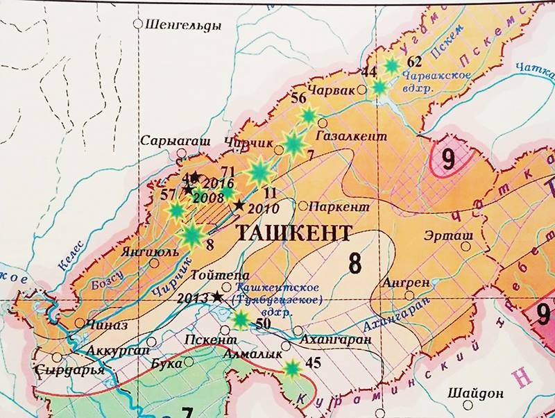 Экономическая карта узбекистана