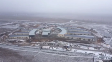 Стройку инфекционной больницы в Оренбургском районе сняли с высоты птичьего полета