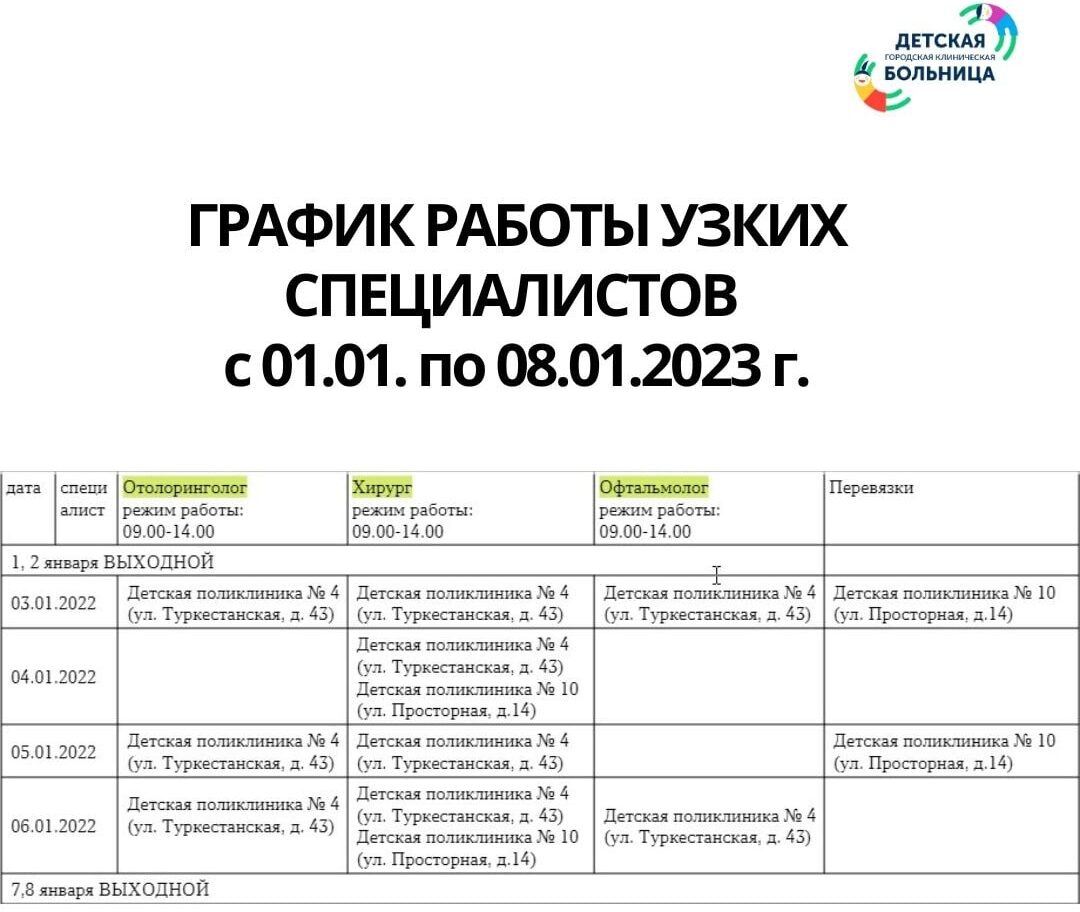 Как в праздничные дни в Оренбурге работают детские поликлиники | 04.01.2023  | Новости Оренбурга - БезФормата