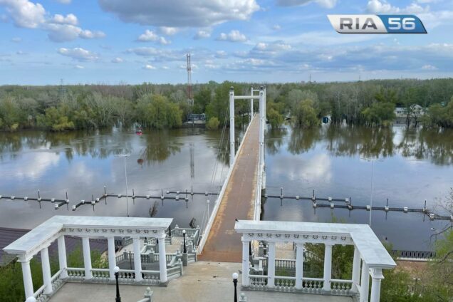 Падает. 854 сантиметра — уровень воды в Урале у Оренбурга на 12.00