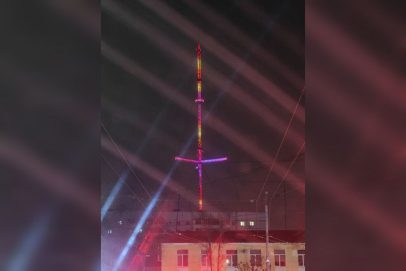 В честь Дня учителя 5 октября смотрим вверх на телемачту Оренбурга