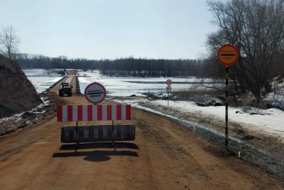 Мост через Салмыш в Октябрьском районе стал третьей переправой, перекрытой из-за паводка