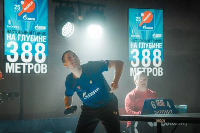 На глубине 388 метров: оренбургские теннисисты сыграли в шахте и попали в Книгу рекордов