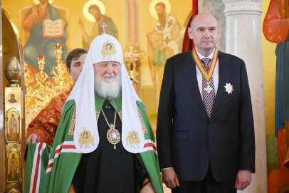 Евгению Солнцеву Патриарх Кирилл вручил орден РПЦ