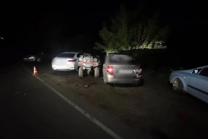 В «Экстрим-парке» под Оренбургом квадроцикл протаранил два автомобиля отдыхающих