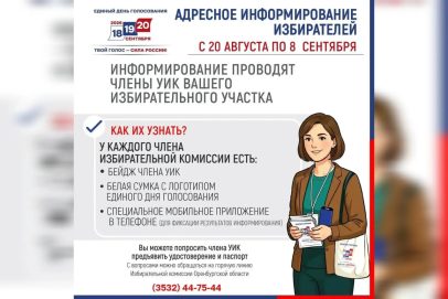 В Оренбургской области скоро начнётся адресное оповещение избирателей