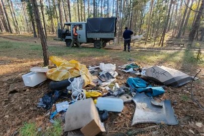 В Бузулукском бору ликвидировали огромную стихийную свалку, которую устроили местные жители